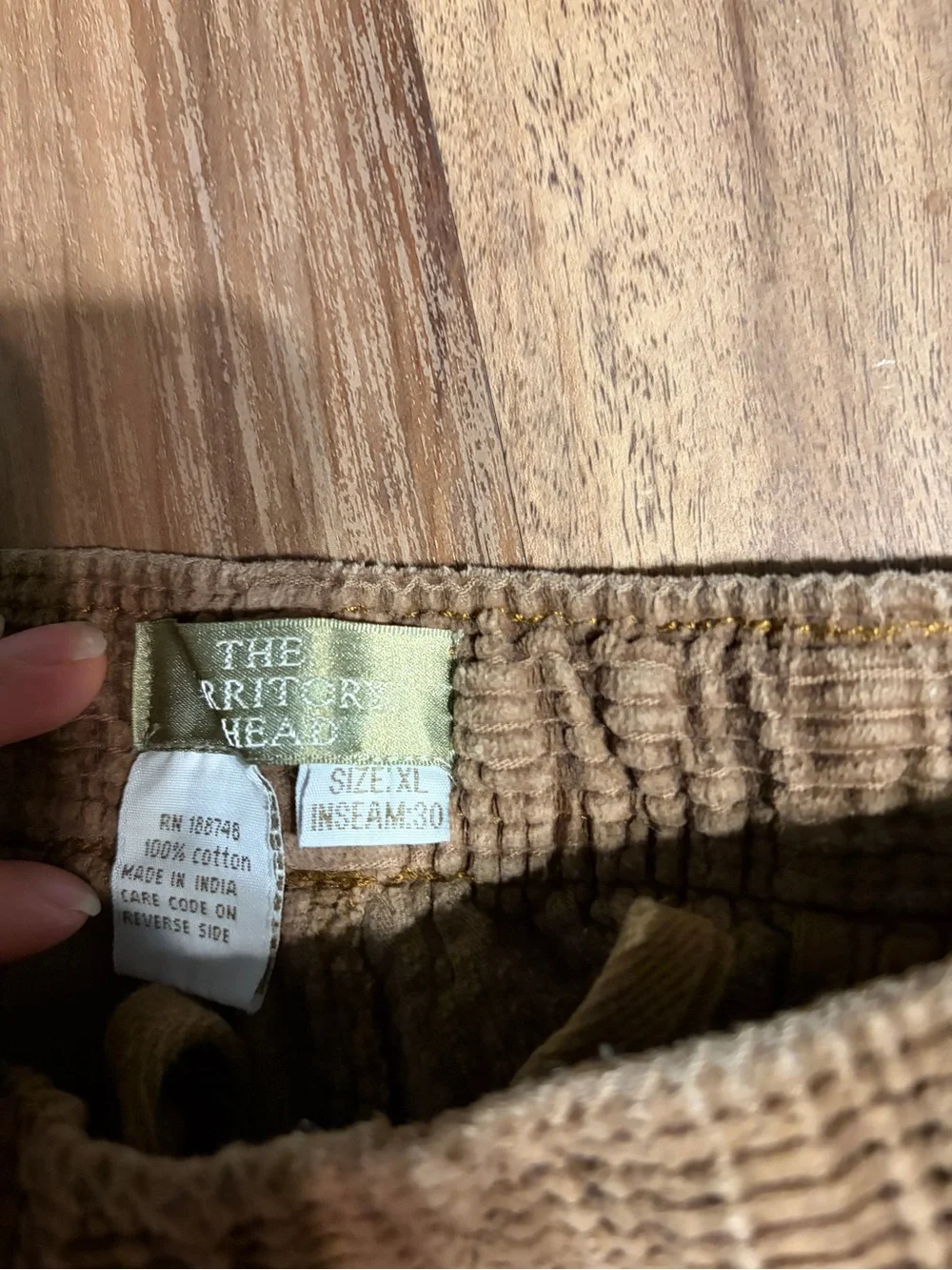 Men's Brown Corduroy Pants - Casual Relaxed Fit 100% cotton